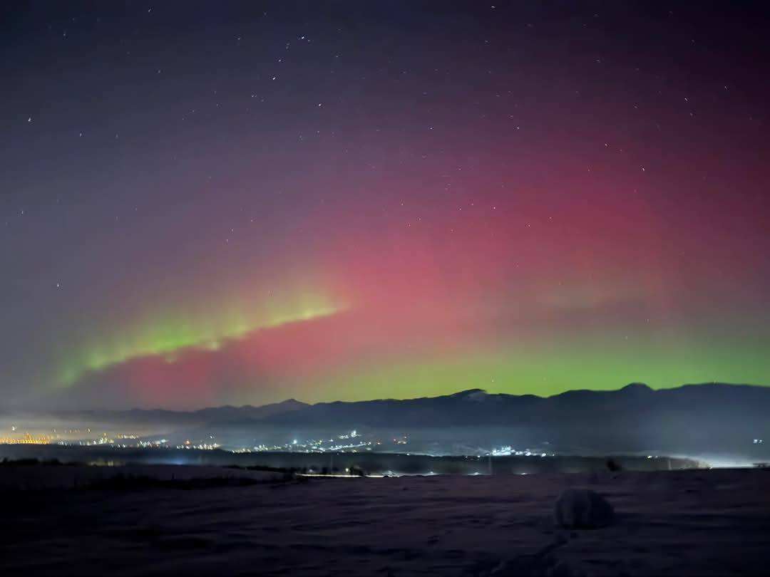 A sarki fény Nagybánya felett