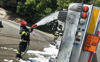 Ömlik a benzin a 7–es országút Argeş megyei szakaszán — VIDEÓ